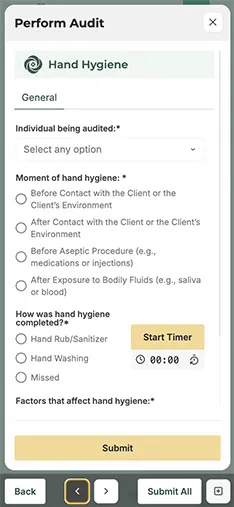 Auditing Suite Feature on the dashboard