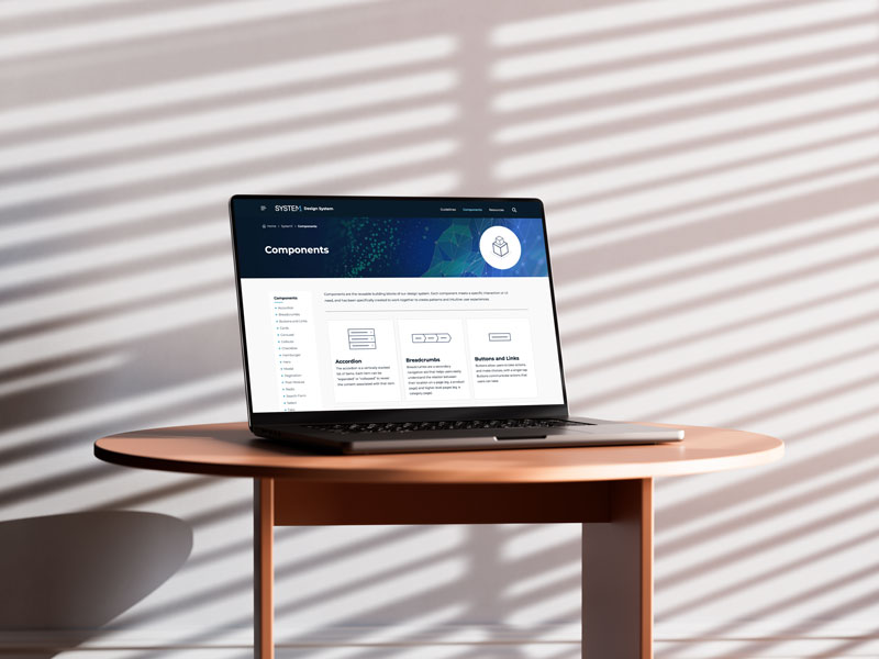 S1 Design portal on a laptop device